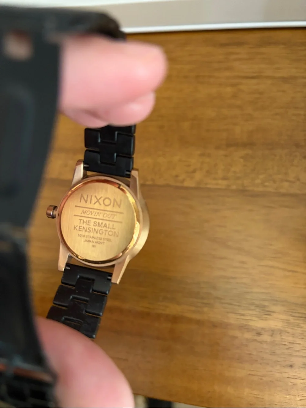 Nixon Black Dial Watch with Gold Case